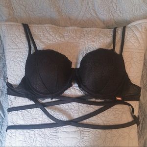 Strappy Black Lace Bra